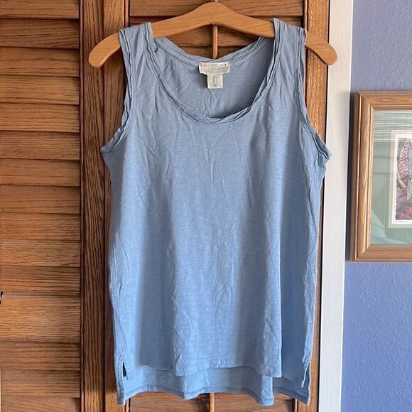 100% Pima Cotton Tank Top Dusty Blue NWOT - Picture 2 of 12